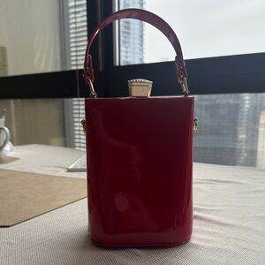 Elegant Red Patent Women's Handbag